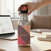 Bouteille D'eau Monogramme Brown et marron rayé