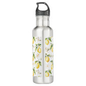 Bouteille D'eau Monogramme Citrus Lemon Fruit Motif botanique (Dos)