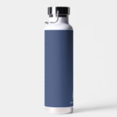 Bouteille D'eau Monogramme Classic Élégant Minimal Dusty Bleu Blan (Plage)