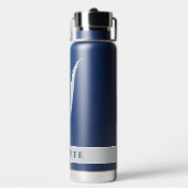 BOUTEILLE D'EAU MONOGRAMME CLASSIQUE SIMPLE INITIAL NOMMÉ ARGENT B (Arrière)