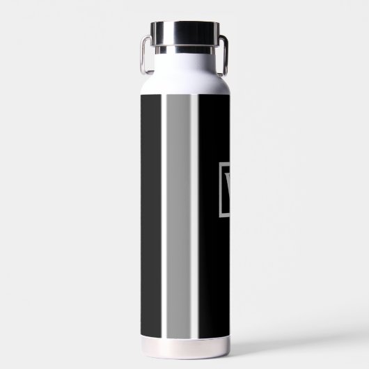 Bouteille D'eau Monogramme cool Tons D'Art Moderne (Avant)