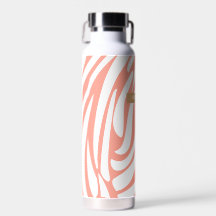 Monogramme Coral rose rayé Zèbre motif tendance
