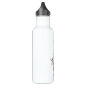 Bouteille D'eau Monogramme d'aquarelle florale rose-bourgogne mode (Gauche)