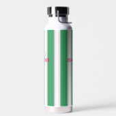 Bouteille D'eau Monogramme de bande de cabane en vert (Gauche)