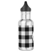 Bouteille D'eau Monogramme de Buffle noir et blanc tendance (Gauche)