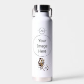 Bouteille D'eau Monogramme de chameau de Bactrie lunaire (Avant)