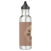 Bouteille D'eau Monogramme de couleurs neutres rustiques chaudes (Gauche)