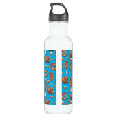 Bouteille D'eau Monogramme de crème glacée au chocolat mignonne (Dos)