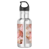 Bouteille D'eau Monogramme de Feuilles d'or rose pâle (Dos)