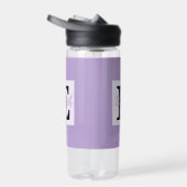 Bouteille D'eau Monogramme de fille et nom rose violet bagages (Droite)