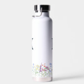 Bouteille D'eau Monogramme de fleur sauvage à l'aquarelle (Plage)