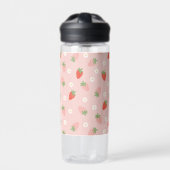 Bouteille D'eau Monogramme de fraises roses et rouges (Extérieur)