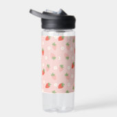 Bouteille D'eau Monogramme de fraises roses et rouges (Droite)