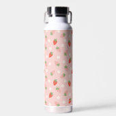 Bouteille D'eau Monogramme de fraises roses et rouges (Avant)