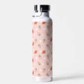 Bouteille D'eau Monogramme de fraises roses et rouges (Plage)