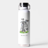 Bouteille D'eau Monogramme de Golf Nom (Arrière)