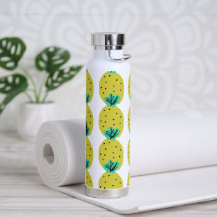 Bouteille D'eau Monogramme de gribouillis géométriques d'ananas