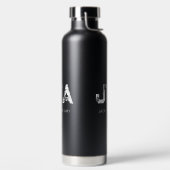 BOUTEILLE D'EAU MONOGRAMME DE NOM À TROIS LETTRES BLANC MINIMALIST (Droite)