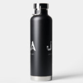 BOUTEILLE D'EAU MONOGRAMME DE NOM À TROIS LETTRES BLANC MINIMALIST (Droite)