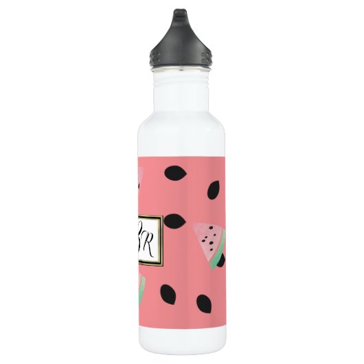 Bouteille D'eau Monogramme de pastèque d'aquarelle (Droite)