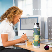 Bouteille D'eau Monogramme de printemps