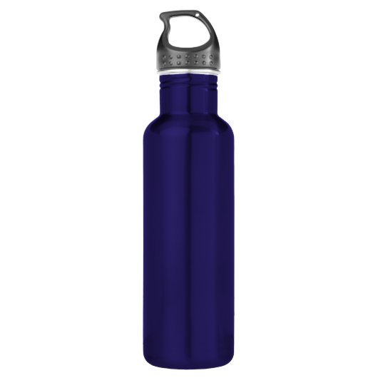 Bouteille D'eau Monogramme de script curatif modifiable bleu pourp (Dos)