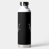 Bouteille D'eau Monogramme de script initial personnalisé (Droite)
