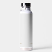 Bouteille D'eau Monogramme de script or gris clair moderne (Plage)