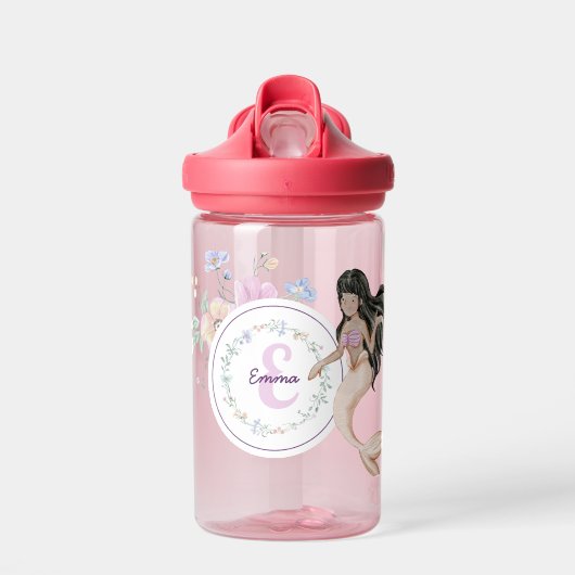 Bouteille D'eau Monogramme de sirènes lunaires (Avant)