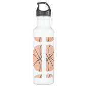 Bouteille D'eau Monogramme de sport de basket-ball d'aquarelle (Dos)