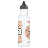 Bouteille D'eau Monogramme de sport de basket-ball d'aquarelle (Droite)