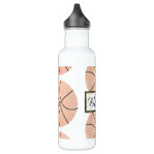 Bouteille D'eau Monogramme de sport de basket-ball d'aquarelle (Gauche)