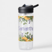 Bouteille D'eau Monogramme de tournesol (Gauche)