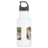 Bouteille D'eau Monogramme deux photos | Cadre de verdure personna (Dos)