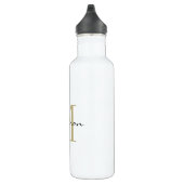 Bouteille D'eau Monogramme d'or initial et nom personnalisé (Droite)