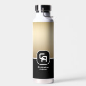 Bouteille D'eau Monogramme d'or métallique (Gauche)