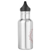 Bouteille D'eau Monogramme d'or Rose moderne géométrique (Gauche)