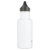 Bouteille D'eau Monogramme Élégant Noir et Blanc (Gauche)