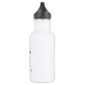 Bouteille D'eau Monogramme Élégant Noir et Blanc (Droite)