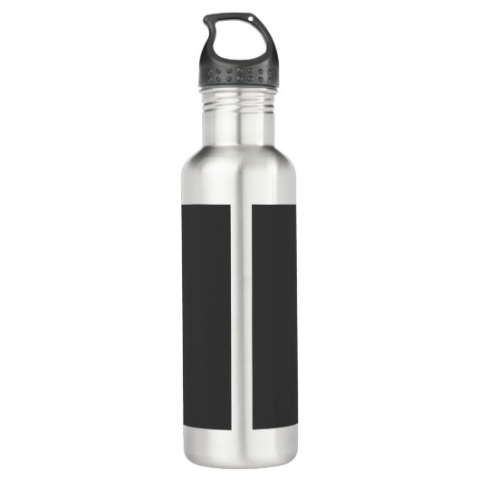 Bouteille D'eau Monogramme Elegant Red Grey Ajouter Nom Initiales (Dos)