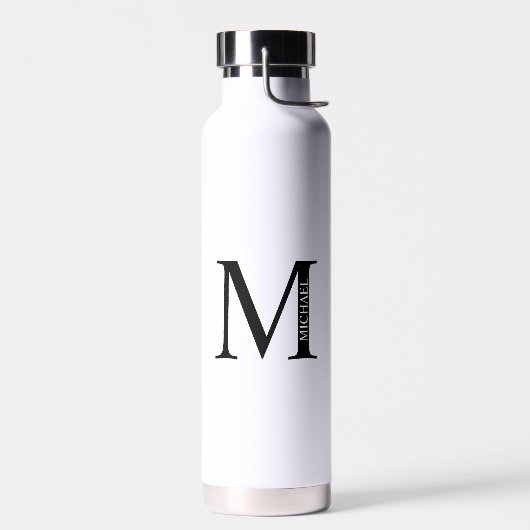 Bouteille D'eau Monogramme et nom personnalisés (Gauche)