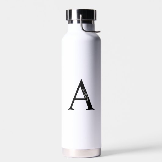 Bouteille D'eau Monogramme et nom personnalisés (Gauche)