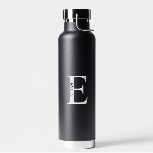 Bouteille D'eau Monogramme et nom personnalisés (Gauche)