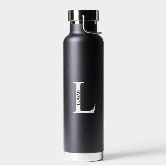 Bouteille D'eau Monogramme et nom personnalisés (Gauche)