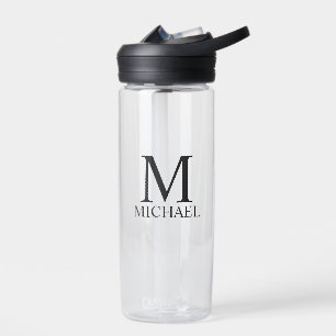 Bouteille D'eau Monogramme et nom personnalisés classiques