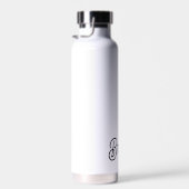 Bouteille D'eau Monogramme et nom personnalisés en noir moderne (Plage)
