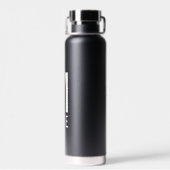 Bouteille D'eau Monogramme et nom personnalisés modernes (Arrière)