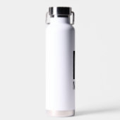Bouteille D'eau Monogramme et nom personnalisés modernes (Avant)