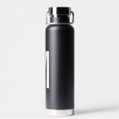 Bouteille D'eau Monogramme et nom personnalisés modernes (Arrière)