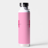 Bouteille D'eau Monogramme Féminin Rose Chaud (Gauche)